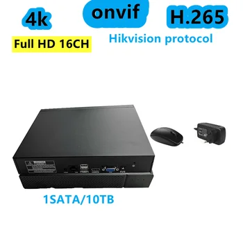 16CH 8.0 MP/4K 1SATA NVR Za ip cctv Kamere, video snemalnik Podpore Aplikacije za mobilne naprave, združljive z HIK zasebnih protocal