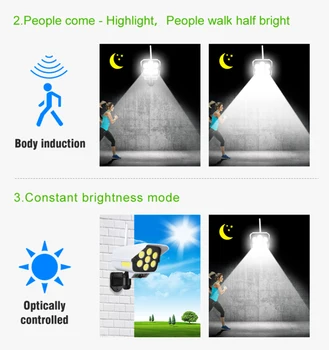 Sončna Svetloba Senzor Gibanja Varnosti Dummy Kamera Brezžična Prostem Lahka Nepremočljiva 77 LED Lučka za Dom Vrt nadzorna Kamera