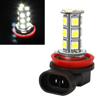 Univerzalni LED žarnice za vozila Smerniki Žarnice Vožnje meglenke Avto-styling H11 H8 LED 5050 18 SMD Bela DC12V