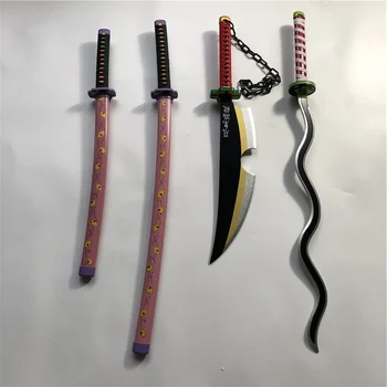 1:1 Demon Slayer:Kimetsu Ne Yaiba Tsugikuni Michikatsu Kokushibou meč Iguro Obanai cosplay Prop orožje Uzui Tengen Rekviziti Nož