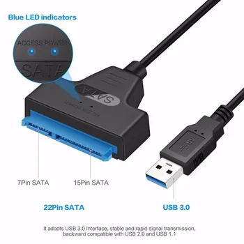 USB 3.0, Da Sata Adapter Pretvornik-Kabel USB3.0 Trdi Disk Pretvornik Kabel Za Samsung, Seagate WD 2.5 3.5 HDD SSD Adapter