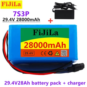 24V 28ah 7s3p 18650 baterije litijeva baterija 29.4 V 2800mah električnih koles z motorjem na električni litij-ionska baterija + polnilec