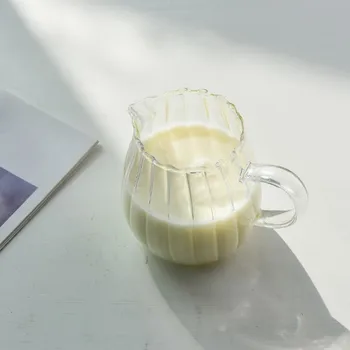 Kava Latte Art Vrč Mleko Penjenje Jug Toplote-resistantn Steklena Skodelica Z Ročajem Kava, Mleko, Čaj Ločilo Pošteno Pokal Drinkware