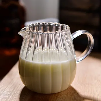 Kava Latte Art Vrč Mleko Penjenje Jug Toplote-resistantn Steklena Skodelica Z Ročajem Kava, Mleko, Čaj Ločilo Pošteno Pokal Drinkware