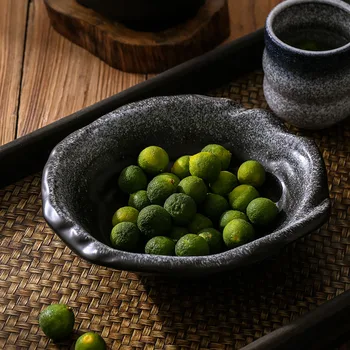 9-palčni Japonski posebno oblikovane keramične sklede za sadje solatna skleda zelenjave, riža skledo vodni žig gospodinjski ramen rezanec bowl juha skledo