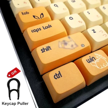 108-ključ Krog Anime Pikachu Keycap PBT Sublimacija XDA Visoko Mehansko Tipkovnico Keycap Češnja Profil Dye Sub za Češnja MX