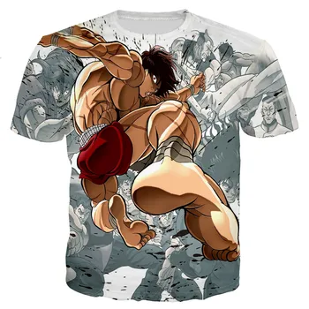 Anime Baki je Grappler Moški Moški/ženske Kul 3D Natisnjeni T-majice, Priložnostne Slog, Tshirt Ulične Vrhovi Dropshipping
