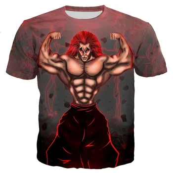 Anime Baki je Grappler Moški Moški/ženske Kul 3D Natisnjeni T-majice, Priložnostne Slog, Tshirt Ulične Vrhovi Dropshipping
