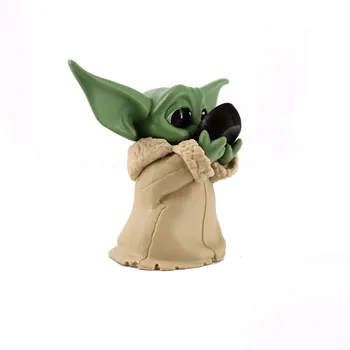 5pcs/veliko Srčkan Baby Yoda Mandalorian Yoda Baby Slika Dejanje Igrače Star Wars Yoda Figuras Vroče Otroci Igrače Darila