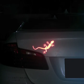 2Pcs Avto Odsevna Nalepka Varnost Opozorilo Znamke Avtomobilov Auto Dodatki Zunanjost Nočna Vožnja Opozorilo Gecko Trak Svetlobe Reflektorja