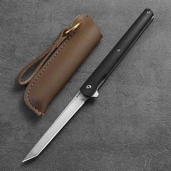 Mengoing 4 Vrste Pocket PERO, Nož M390 Rezilo Prostem Preživetje Folding Nož Rezilo z Usnjeni Plašč