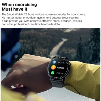 I12 Pametno Gledati Moške 2021 Bluetooth Klic GT2 Pro Smartwatch Ženske Srčni utrip, Vreme Pedometer Fitnes Watch GT 2 Pro za Huawei