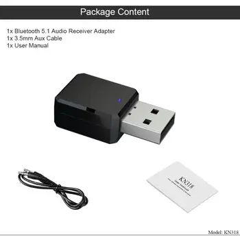 Bluetooth 5.1 Audio Sprejemnik Dvojni Način USB, AUX Izhod USB Stereo Avto prostoročno Klicanje Brezžična Adapter Mikrofon Zvočnik Usb