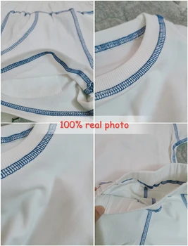 Poletje v korejskem Slogu Otroci Preprostost Bombaž Oblačila Določa Priložnostne Fantje Dekleta T-shirt kratek Rokav + Hlače 2pcs Obleke