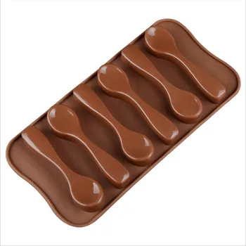 Čokolada silikonski Kalup Žlico Pecilnega Plesni peko Orodja Non-stick Piškotov torto plesni in Jelly Candy Plesni 3D plesni DIY