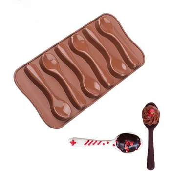 Čokolada silikonski Kalup Žlico Pecilnega Plesni peko Orodja Non-stick Piškotov torto plesni in Jelly Candy Plesni 3D plesni DIY
