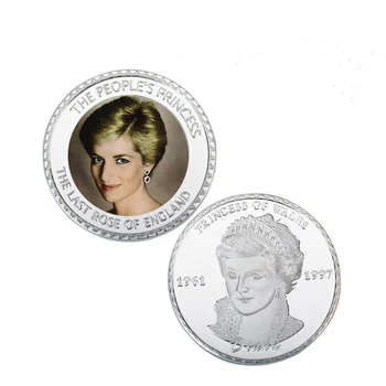 Princesa Diana Silver Plated Kovinski Dvojno Stranicami Kovanec Princesa Walesa Izziv Kovanec, Spominski Meri Umetnostne Obrti