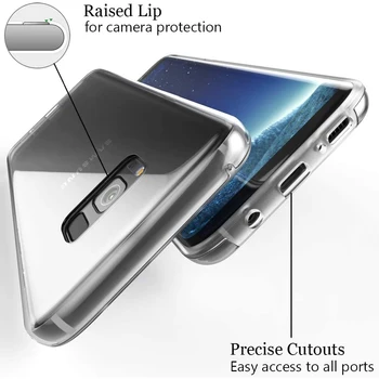 Luksuzni Celoti Pokriti Primeru Telefon za Samsung Galaxy vrsto Spredaj zadaj dvostranski Kritje TPU in PC Prozorno Zaščitno ohišje