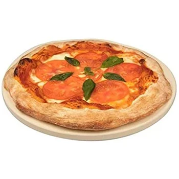 Pizza Kamen 15 palčni Krog Peko Kamen za Kruh, Keramične Pice na Žaru Kamni za Kuhanje in Peko peko na žaru in Žar