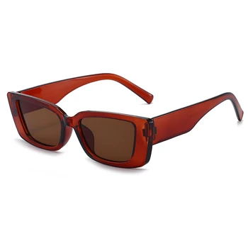 Ozko Kvadratni Okvir Pravokotnik sončna Očala Ženske Retro Vožnjo Očala Moda UV400 Zaščito Odtenki Anti-Odsevni sončna Očala