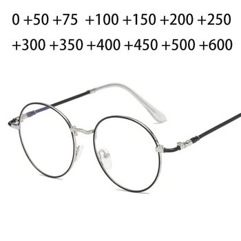Nova Zasnova Moški Slog Kovinski Obravnavi Očala Moda Celoten Krog Presbyopia Očal za Ženske Oculos De Leitura +50 +100 +150 +400