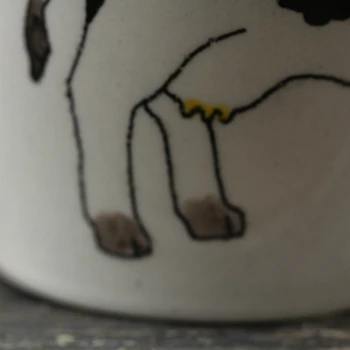3D Živali Vrč Ročno poslikano Krava Aparat za Pokal Cartoon Mleka Zajtrk Vrč Ustvarjalne Keramične Skodelice