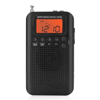 Digitalni Prikaz Žep Radio AM, FM Radio HRD-104 Prenosni w/ 40 mm Gonilnik Zvočnik Lahki Prenosni Glasbeni Element