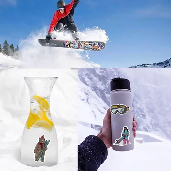 50Pcs Pozimi Smučanje Sneg Gorskih Grafiti Nalepke Vinyl Za Skateboard Snowboard Trunk PVC Smučarskih Nalepko Otroci Igrače Nalepke Pack