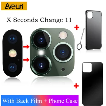 3Pcs Nastavite Spremenjen Kovinske Nalepke Sekund Spremembe Pokrovček Objektiva Kamere Za iPhone X XS XR MAX Ponaredek Kamera Za iPhone 11 Pro Max