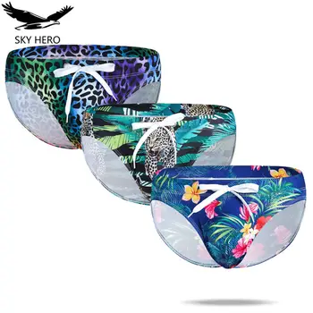 3pcs/lot Men's Briefs Swimming Trunks Panties with A Wolf Calzoncillos Underpants Jockstrap Underwear Male for Man Thongs Sexy