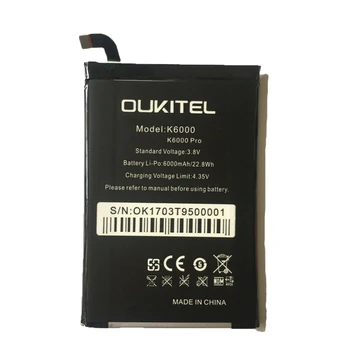 New Visoke Zmogljivosti za Oukitel K6000 6000mAh baterije za ponovno Polnjenje mobilnega Telefona Baterije za Oukitel K6000 PRO Pametni Telefon