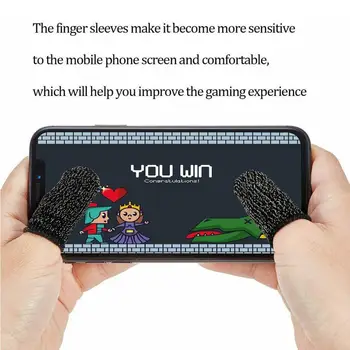 20pcs Gaming Prst Rokav Prsta Za PUBG Mobilne Igre Pritisnite na Zaslon s Prstom Rokav Sweatproof Rokavice Za igre na Srečo Pomoč Artefakt
