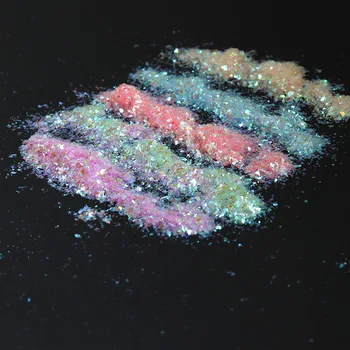 Bleščice za nohte nezakonitih sequined aurora barvita kosov celofan diy pisane sequins 50 g pack sladkarije papirja