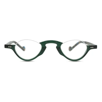 Moški in Ženske Acetat letnik pol-okvir majhne očala pregleden očal okvir optičnega kratkovidnost recept očala