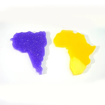 DIY Sedmih Celinah Zemljevid Železnica Smolo Plesni Oceanija Afrika Evropa Azija Zemljevid Silikonski Pladenj za Sadje Pokal Mat Epoksi Smolo Plesni