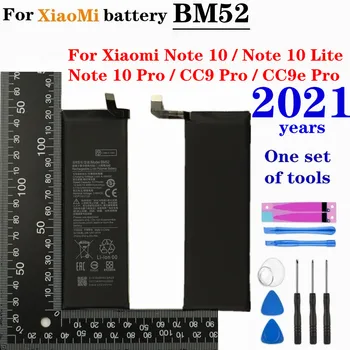 2021 Za Xiaomi Opomba 10 / 10 Lite / Opomba 10 Pro / CC9 Pro / CC9e Pro Baterije Telefona BM52 5260mAh Zmogljivosti Zamenjava Baterij