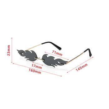 Ženske sončna Očala Rimless Retro Bat Obliko Trending Ulične 2020 Nove Modne Poletne UV400 Dame sončna Očala Res Film Objektiv