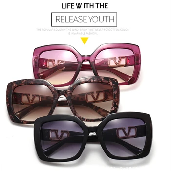 Novo 2021 Ženske sončna Očala Luksuzne blagovne Znamke Oblikovalec Prevelik Kvadratnih sončna Očala Ženski Poletje Slog, Odtenki UV400 Tricolor Okvir
