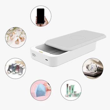 UV Dezinfekcija Sterilizator UVC Luči Sanitizer Box Mobilni Telefon Disinfector 10W Brezžični Polnilnik