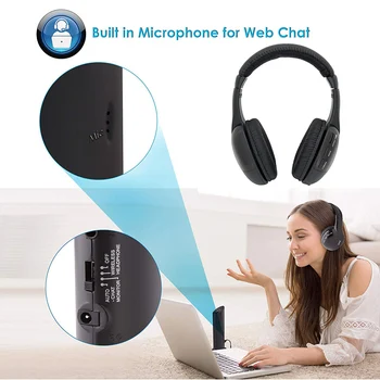 Vodja-vgrajena Brezžična tehnologija Bluetooth-združljive Slušalke Zmanjšanje Hrupa Glasbo, Slušalke HD Voice Chat Mic Slušalke Podpira FM