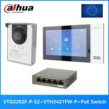 Dahua Multi-Language IP Video Interkom za VGRADNJO v vozilo,vključite VTO2202F-P-S2 & VTH2421FW-P / VTH2421FB-P & PoE stikalo , SIP firmware