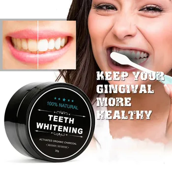 60 g Dnevno Uporabo Beljenje Zob Skaliranje v Prahu Ustno Higieno Čiščenje, Pakiranje Premium Aktivira, Bambus, Oglje v Prahu