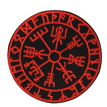 Severni Evropi Viking EmbroideryPatches Značke Emblem vojaške Vojsko 8 cm Pribor Kavljem in Zanke Taktično