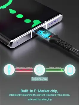 PD 100W USB C do USB Tip C Kabel 5A Hitro Polnjenje Telefona Polnilnik Podatkovni Kabel Za Huawei Xiaomi Mi Redmi Macbook Pro Samsung