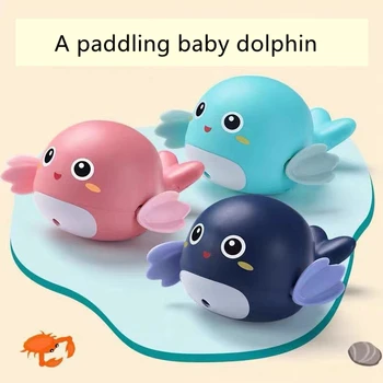 2021 Najnovejši Baby Kopel Igrače Srčkan Risanka Corgi Prašičev Pingvin Kitov, Baby Vode Igrača Za Malčke Plavati Verige Po Maslu Igrača Za Otroka Vode Igrača