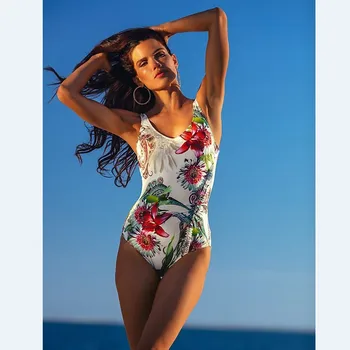 Qeils 2021 novo Poletje kopalke ženske Evropski in Ameriški enega kosa konzervativno kopalke široko naramnico bikini