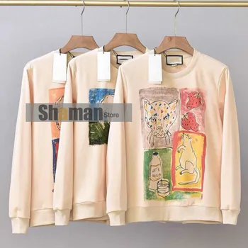 High end anime hoodie živali Tiskanja blagovno znamko Dolg Rokav 2021 pomlad majica ženske bombaž oblačila za najstnike hoodies S-XXL