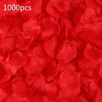 1000 Kos Svile Tkanine, Urejeno Umetno Cvetni Listi Vrtnice Strani Potresemo Cvetje, Poročni Sobo Ponaredek Cvetnih Listov Poroko Dobave