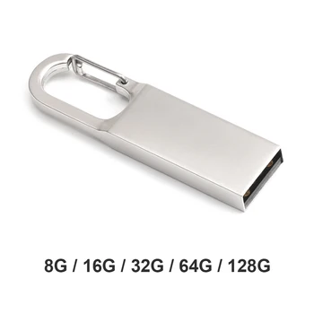 Visoka Hitrost Kovinski USB 2.0 Flash Drive Pero DM PD027 USB Flash Disk Poln Kovinskih Pen Drive Key Ring Nepremočljiva U Palico Pendrives