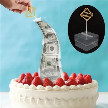 Torto ATM Happy Birthday Cake Pokrivalo Denar Polje Smešno Presenečenje, Izdelava Igrače-Torto ATM Rojstni dan Ustvarjalne Torto Dekoracijo